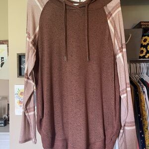 Maurices Chocolate Knit Hoodie